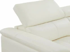 Sale Sofá de 3 plazas relax eléctrico de piel de becerro con reposacabezas BREYT II Sofá De Piel|Sofá Relax