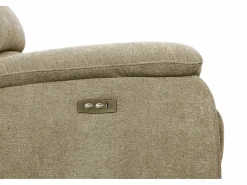 Vente-unique Sofá de 3+2 plazas relax eléctrico tela con tableta NEVERS
