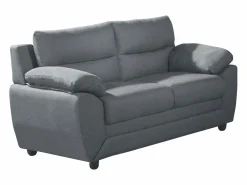 Sale Vente-unique Sofá de 2 plazas tapizado de tela 100% poliéster gris MANOA Gris antracita
