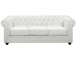Vente-unique Sofá de 3 plazas y 2 plazas en imitación cuero CHESTERFIELD