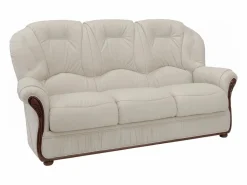 LINEA SOFA Sofá de 3 plazas y sillón 100% cuero de búfalo DAPHNE
