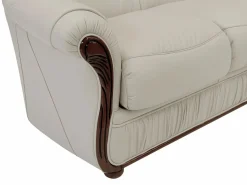 LINEA SOFA Sofá de 3 plazas y sillón 100% cuero de búfalo DAPHNE