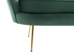 Online Vente-unique Sofá de 2 plazas y sillón con forma de concha de terciopelo DANDELION Verde pino
