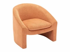 Clearance Vente-unique Sofá de 2 plazas y sillón de tela OSSANA Terracota
