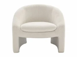 Discount Vente-unique Sofá de 2 plazas y sillón en tejido tela de rizo OSSANA Blanco