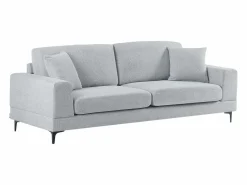 Vente-unique Sofá de 3 plazas y sillón en tela texturizada JAMOLO