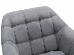 New Vente-unique Sofá de 2 plazas y sillón acolchado estilo escandinavo. Tendencia del momento. Medidas: Ancho 127 / 82 x Prof. 73 x Alt. 77 cm. CASERTA Gris