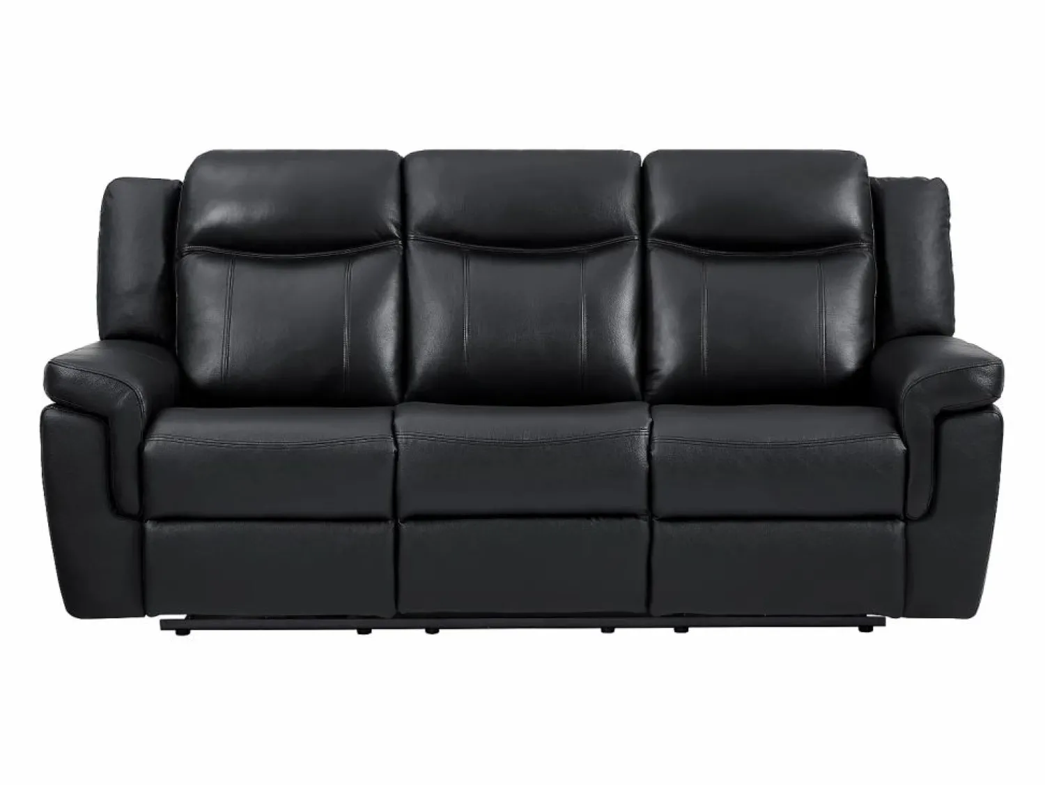 Vente-unique Sofá de 3 plazas y sillón relax eléctrico de piel KENNETH