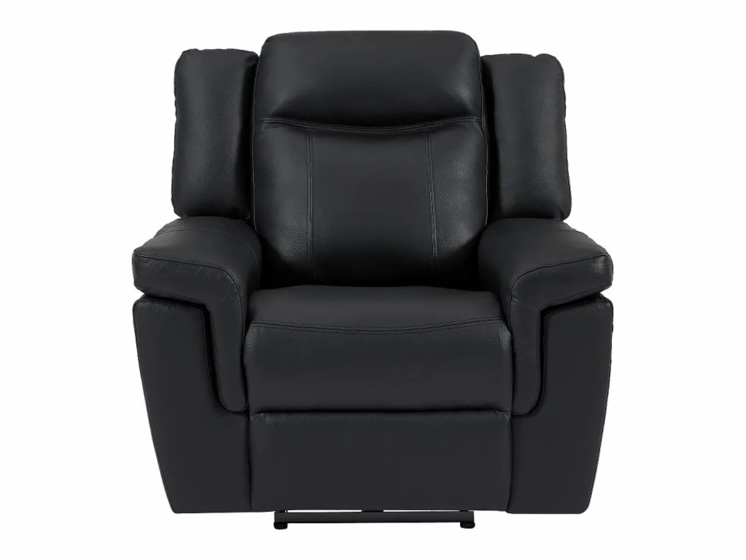 Vente-unique Sofá de 3 plazas y sillón relax eléctrico de piel KENNETH