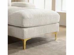 Clearance Sofá de 4 puentes, en tela de oruga, marco de madera sólida, con almohadas, 272x136x88cm, Todos Los Sofás|Sofá Escandinavo