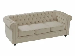 Clearance Sofá de 3 y 2 plazas de terciopelo CHESTERFIELD Conjunto Sofás