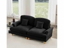 Sofá de dos plazas Módulos flexibles Convertible en sofá cama Puff multifunción Chenilla