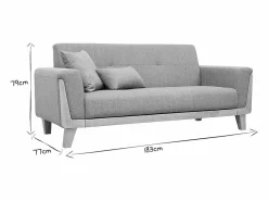 Best Sofá diseño 3 plazas roto patas madera FJORD Sofá Escandinavo