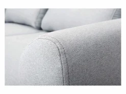 Sofá diseño 2 plazas tejido gris y patas en roble EKTOR Sofá Escandinavo