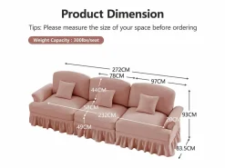 Best Sofá diseño brazos florales patas torneadas puf multifunción chenilla Sofá Modular