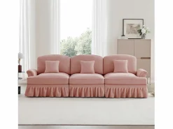 Best Sofá diseño brazos florales patas torneadas puf multifunción chenilla Sofá Modular