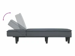 Discount vidaxl Sofá diván de terciopelo oscuro Gris