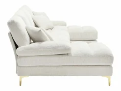 Sofá esquinero - Sofá de 4 plazas con asientos y cojines - para salón y dormitorio