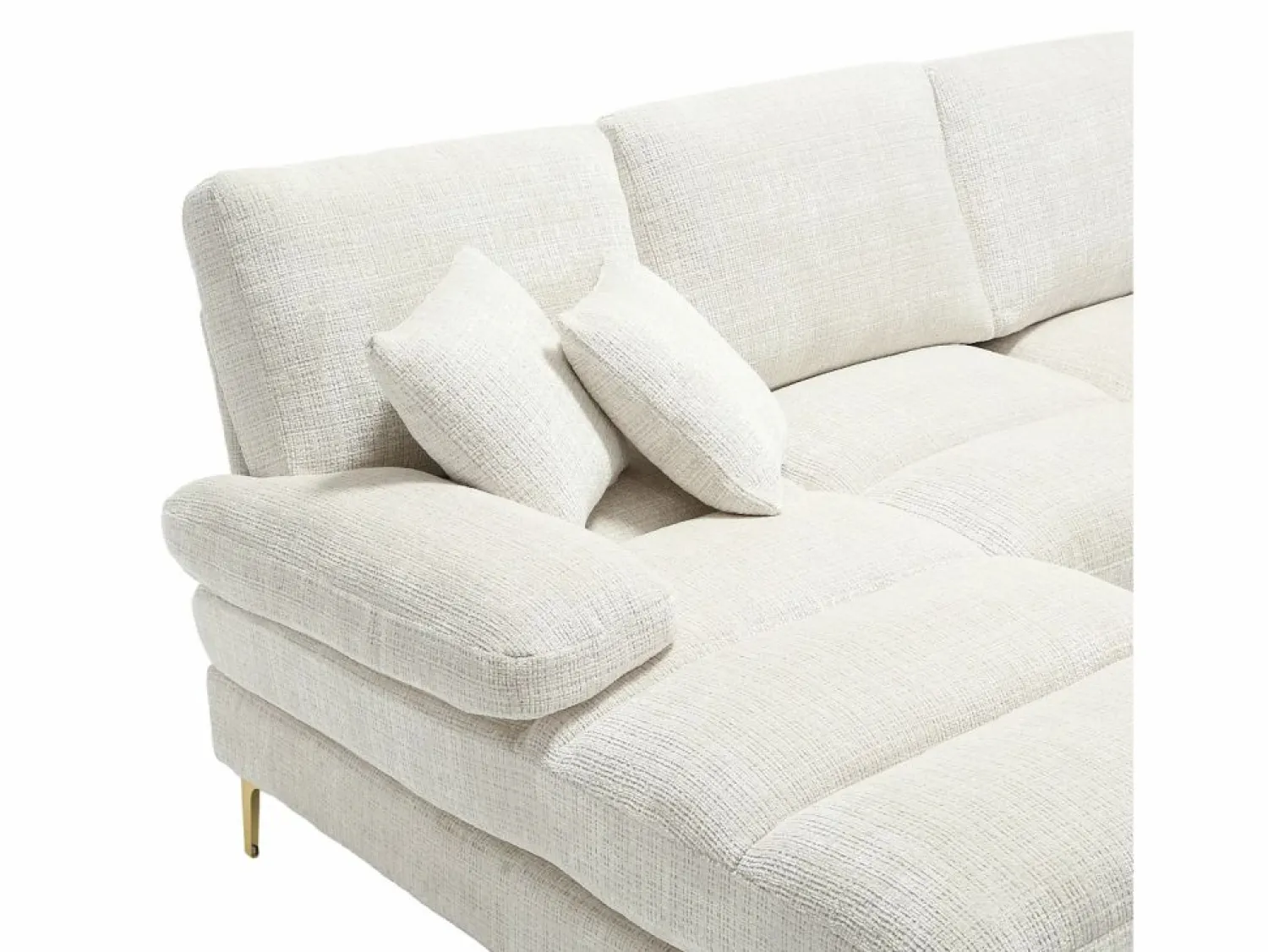 Sofá esquinero - Sofá de 4 plazas con asientos y cojines - para salón y dormitorio