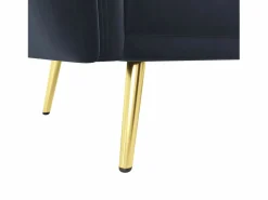 Outlet Hauss Spole Sofá esquinero convertible de 3 plazas - Terciopelo - Negro