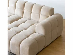 Outlet Sofá esquinero de 3 plazas en terciopelo con chaise longue derecha - Cómodo y diseño Todos Los Sofás