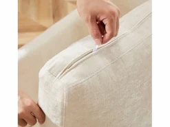 Clearance ModernLuxe Sofá esquinero de 3 plazas - con reposapiés modular - chenilla - Beige