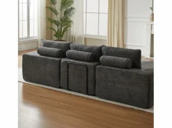Online Sofá esquinero de 3 plazas con chaise longue y 3 cojines - Tejido chenilla Todos Los Sofás|Sofá - 3 Plazas