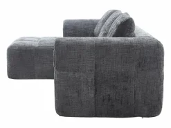 Online Sofá esquinero - Sofá recto con bolsillos de almacenamiento y 3 cojines - con chaise longue y reposabrazos Gris