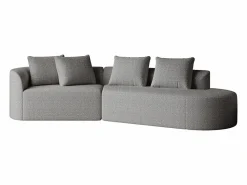 Hot Sofá esquinero - Sofá de 4 plazas con 4 cojines decorativos y respaldo - chenilla Todos Los Sofás|Sofá - 3 Plazas
