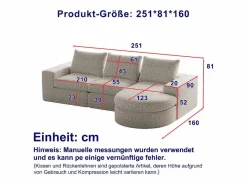 DripeX Sofá Esquinero Modular 3 Plazas, con Chaise Longue Curva Reversible, 3 Cojines y Almohadas Cervicales, Tejido Chenilla,