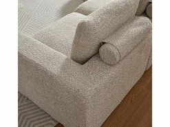 DripeX Sofá Esquinero Modular 3 Plazas, con Chaise Longue Curva Reversible, 3 Cojines y Almohadas Cervicales, Tejido Chenilla,