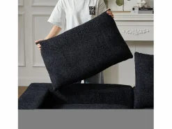 Clearance Sofá esquinero modular de 6 plazas con chaise longue - Tejido chenilla - No requiere montaje Sofá Modular