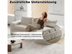 DripeX Sofá Esquinero Modular Reversible 6 Plazas, con 6 Cojines y Almohadas Cervicales, Tejido Chenilla, Salón DIY,