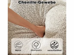 DripeX Sofá Esquinero Modular Reversible 6 Plazas, con 6 Cojines y Almohadas Cervicales, Tejido Chenilla, Salón DIY,