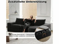 DripeX Sofá Esquinero Modular Reversible 6 Plazas, con 6 Cojines y Almohadas Cervicales, Tejido Chenilla, Salón DIY,