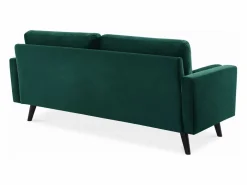 Discount Sweeek Sofá estilo escandinavo de terciopelo con patas de madera, 3 plazas Verde