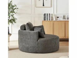 OKWISH Sofá individual, Sofá tapizado con reposabrazos y respaldo - Chenilla - para salón y dormitorio