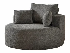 OKWISH Sofá individual, Sofá tapizado con reposabrazos y respaldo - Chenilla - para salón y dormitorio