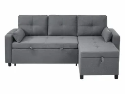 ModernLuxe Sofá moderno en L - Sofá cama modular - Función de cama - Con almacenamiento - Con portavasos -
