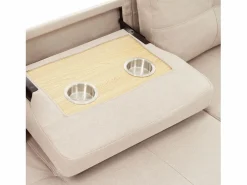 Sale Sofá moderno en L - Sofá cama modular - Función de cama - Con almacenamiento - Con portavasos - Sofá Modular