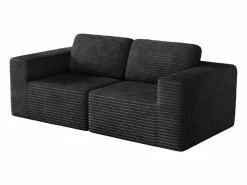 Sofá Modular 2 plazas en Pana, con 2 cojines, 202x101x82cm, Todos Los Sofás|Sofá Modular