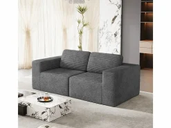 Clearance Sofá Modular 2 plazas en Pana, con 2 cojines, 202x101x82cm, Todos Los Sofás|Sofá Modular