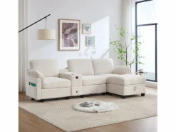 Best Sofá modular Amplio para familia estructura resistente asientos profundos pana Sofá Modular