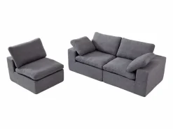 Sofá modular Cloud con espuma certificada, asiento tapizado, color