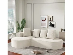 Clearance Sofá modular con chaise longue en L, asiento profundo, relleno de espuma comprimida, Todos Los Sofás|Sofá Modular