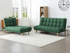 Best Vente-unique Sofá modular convertible de tela ESTEBAN Verde