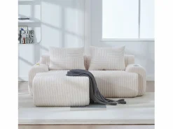 Merax Sofá modular de 2 plazas - 200 x 174 x 80 cm - con 1 otomana + portavasos + bolsillo de almacenamiento - terciopelo -