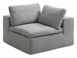 Online Vente-unique Sofá modular de 3 plazas en tela color CORTOLINE Gris
