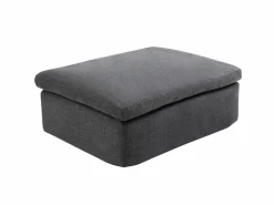New Vente-unique Sofá modular de esquina con puf en tejido CORTOLINE Gris antracita