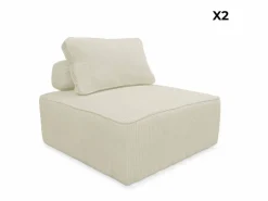 Clearance Sofá modular de pana, 2 plazas Sofá Modular